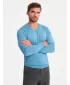 Pánský svetr OMBRE OM-SWBS-0107 LIGHT BLUE