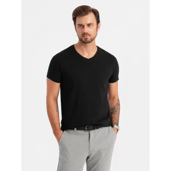  Pánské triko OMBRE OM-TSBS-0233 3X BLACK 