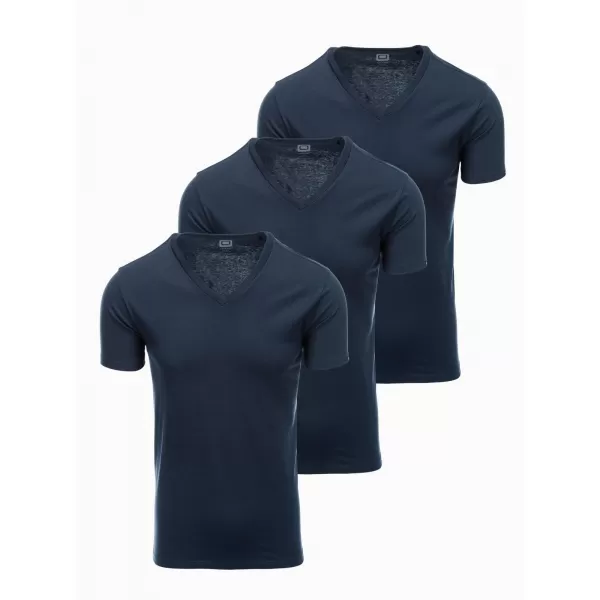  Pánské triko OMBRE OM-TSBS-0233 3X NAVY BLUE 