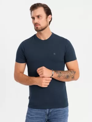 Pánské triko OMBRE OM-TSCT-0220 NAVY BLUE
