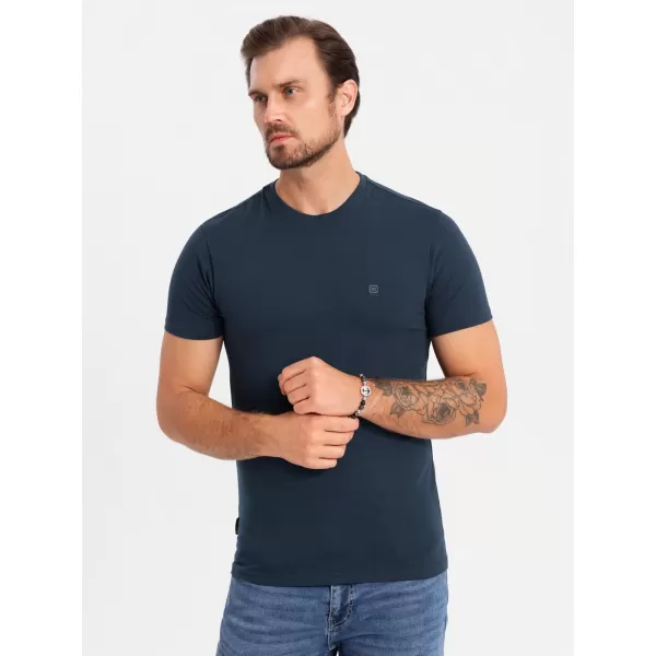  Pánské triko OMBRE OM-TSCT-0220 NAVY BLUE 