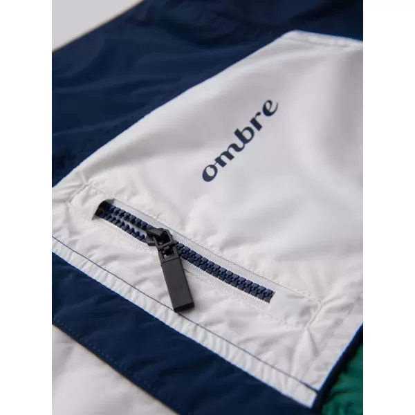 Pánská bunda OMBRE C447 GREEN/WHITE/NAVY BLUE 