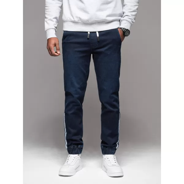  Pánské kalhoty OMBRE OM-PADJ-0156 DARK BLUE 