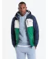Pánská bunda OMBRE C447 GREEN/WHITE/NAVY BLUE