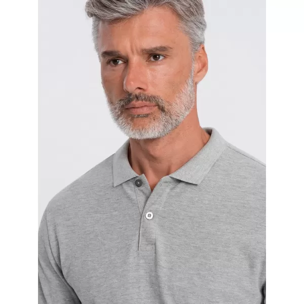  Pánské triko OMBRE OM-POBL-0114 GREY MELANGE 