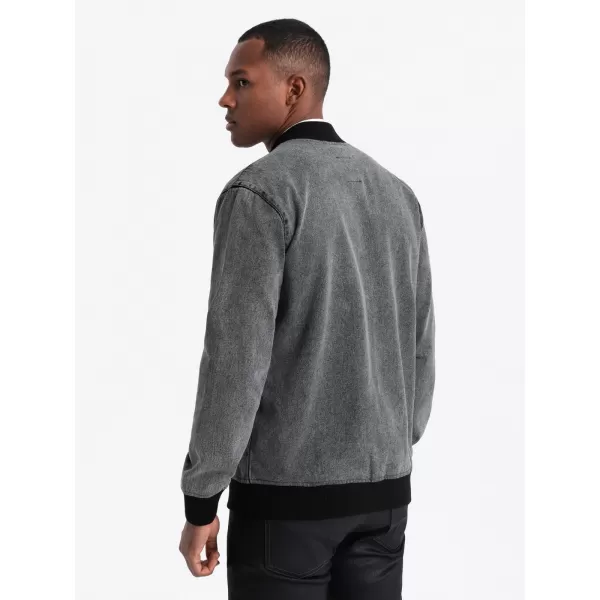  Pánská bunda OMBRE OM-JADJ-0163 GREY 