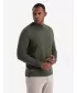 Pánský svetr OMBRE OM-SWTN-0125 DARK OLIVE