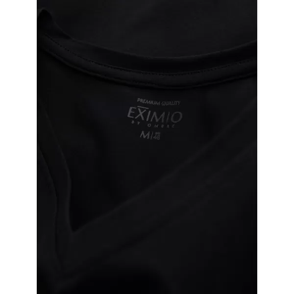  Pánské triko OMBRE OM-LSCL-0105 BLACK 