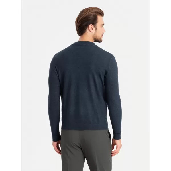  Pánský svetr OMBRE OM-SWTN-0125 NAVY BLUE 