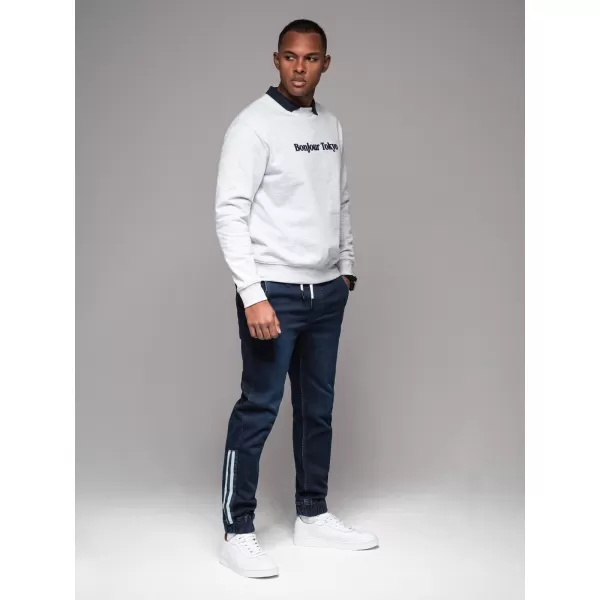  Pánské kalhoty OMBRE OM-PADJ-0156 DARK BLUE 