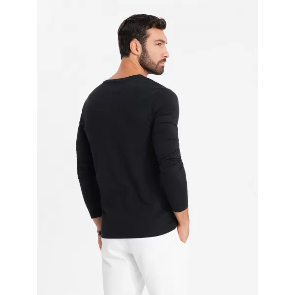  Pánské triko OMBRE OM-LSCL-0105 BLACK 