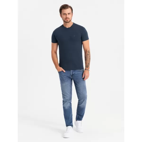  Pánské triko OMBRE OM-TSCT-0220 NAVY BLUE 