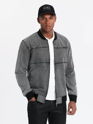 Pánská bunda OMBRE OM-JADJ-0163 GREY