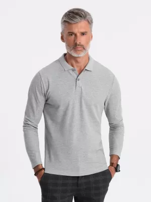 Pánské triko OMBRE OM-POBL-0114 GREY MELANGE