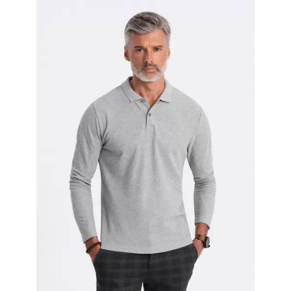  Pánské triko OMBRE OM-POBL-0114 GREY MELANGE 