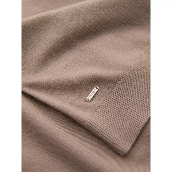  Pánský svetr OMBRE OM-SWTN-0127 DARK BEIGE 