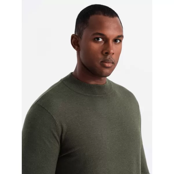  Pánský svetr OMBRE OM-SWTN-0125 DARK OLIVE 