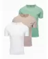 Pánská košile OMBRE OM-TSBS-0232 GRAY-GREEN/WHITE/BEIGE