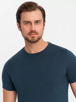 Pánská košile OMBRE OM-TSBS-0232 3X NAVY BLUE