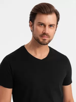 Pánské triko OMBRE OM-TSBS-0233 3X BLACK