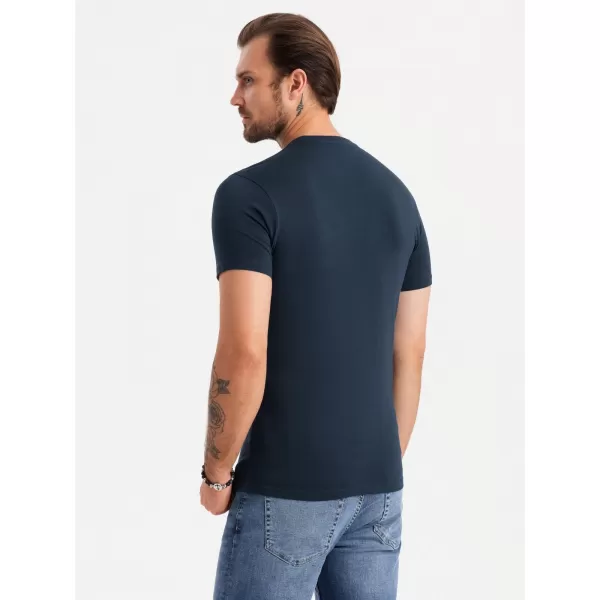  Pánské triko OMBRE OM-TSCT-0220 NAVY BLUE 