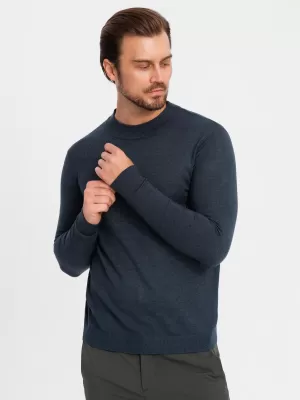 Pánský svetr OMBRE OM-SWTN-0125 NAVY BLUE