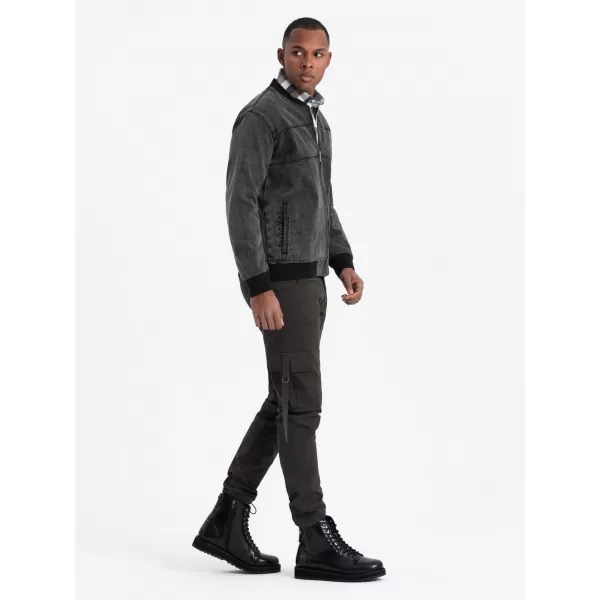  Pánská bunda OMBRE OM-JADJ-0163 BLACK 