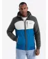 Pánská bunda OMBRE C447 BLUE/WHITE/NAVY BLUE