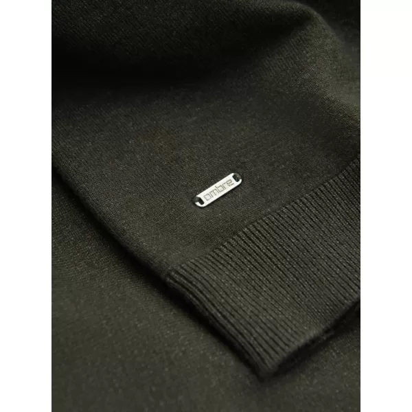  Pánský svetr OMBRE OM-SWTN-0125 DARK OLIVE 
