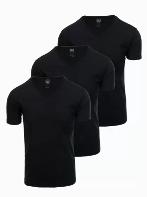 Pánské triko OMBRE OM-TSBS-0233 3X BLACK