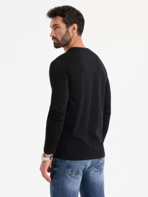Pánské triko OMBRE OM-LSBC-0124 BLACK