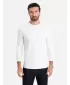 Pánské triko OMBRE OM-LSBC-0124 WHITE