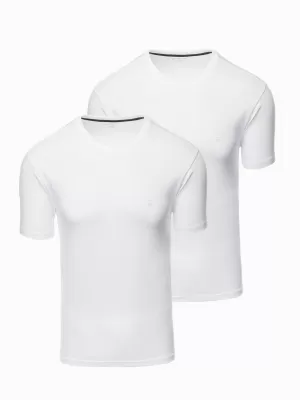 Pánské triko OMBRE OM-TSBS-0232 WHITE/WHITE