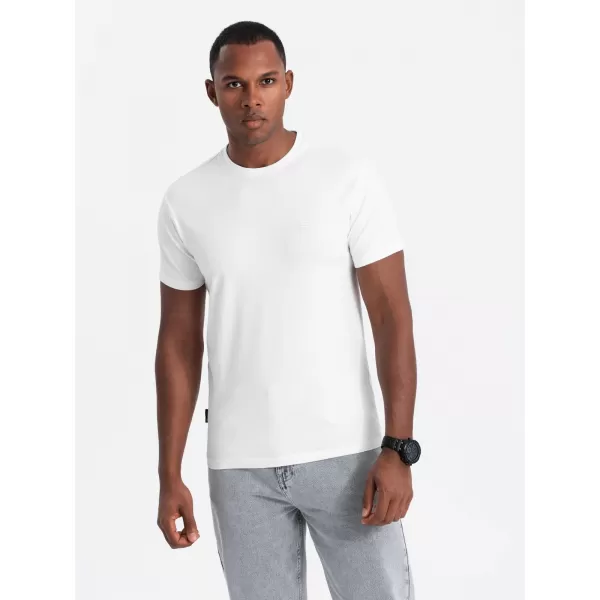  Pánské triko OMBRE OM-TSBS-0232 WHITE/NAVY/BLACK 