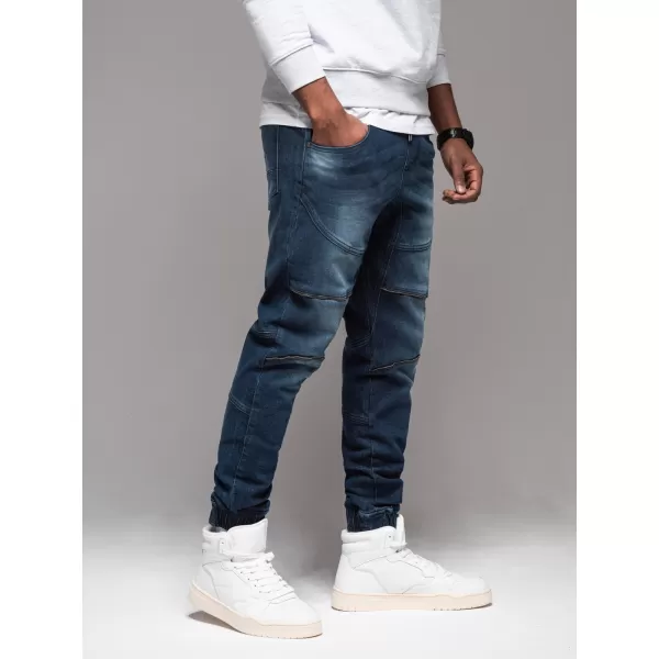  Pánské kalhoty OMBRE OM-PADJ-0243 DARK BLUE 