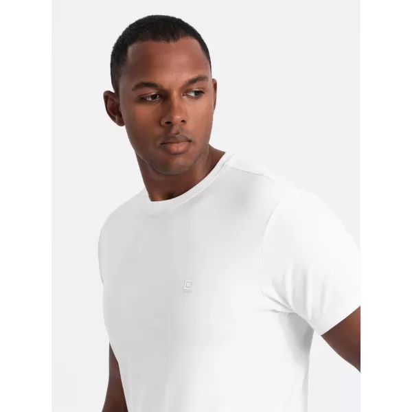  Pánské triko OMBRE OM-TSBS-0232 WHITE/NAVY 