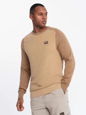 Pánský svetr OMBRE OM-SWSW-0121 BROWN