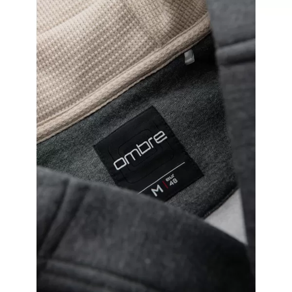 Pánská mikina OMBRE OM-SSZP-0186 GRAPHITE MELANGE 
