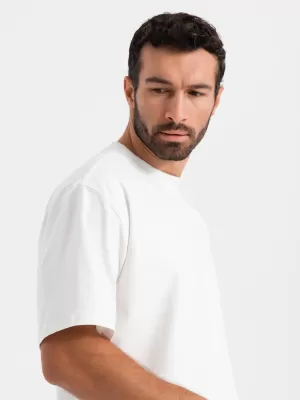 Pánské triko OMBRE OM-TSBC-0234 CREAM