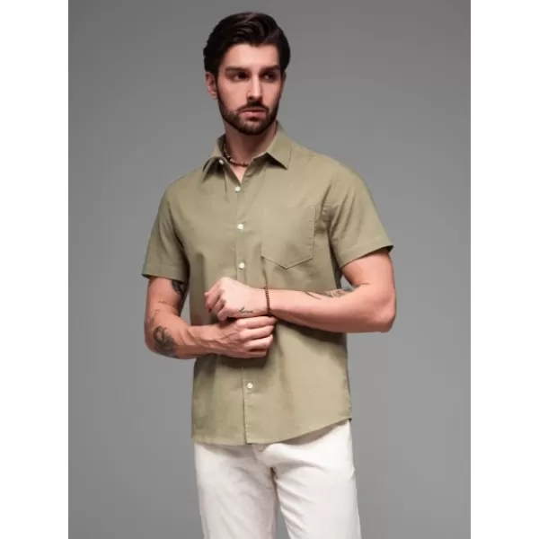  Pánská košile OMBRE OM-SHSS-0167 OLIVE 
