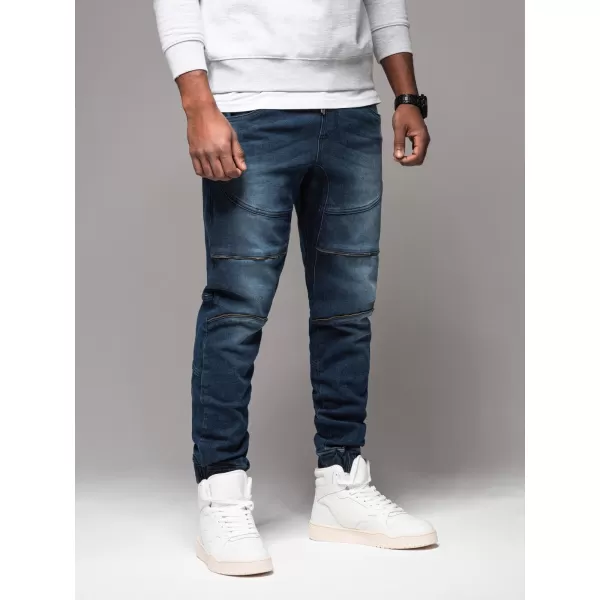  Pánské kalhoty OMBRE OM-PADJ-0243 DARK BLUE 