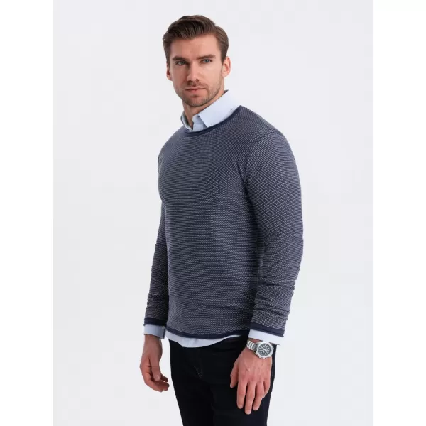  Pánský svetr OMBRE OM-SWSW-0118 NAVY BLUE 