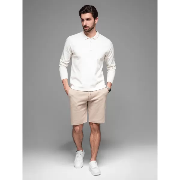  Pánské kraťasy OMBRE OM-SRCS-0168 BEIGE 