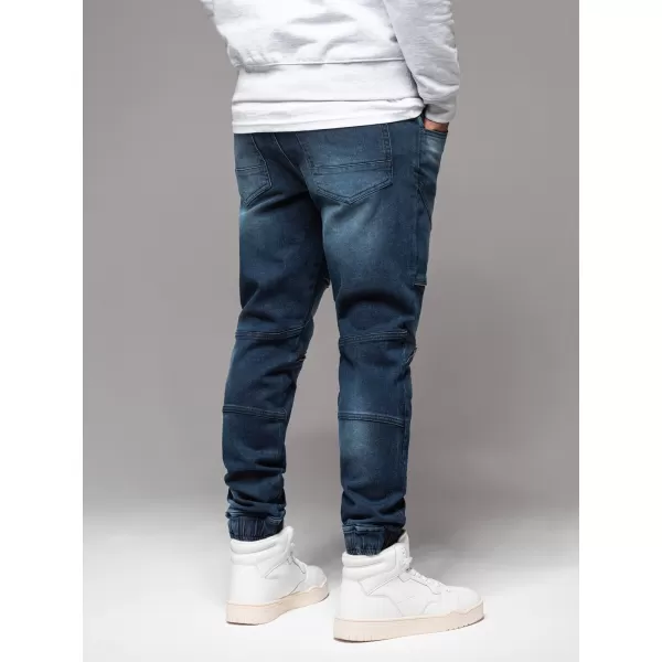  Pánské kalhoty OMBRE OM-PADJ-0243 DARK BLUE 