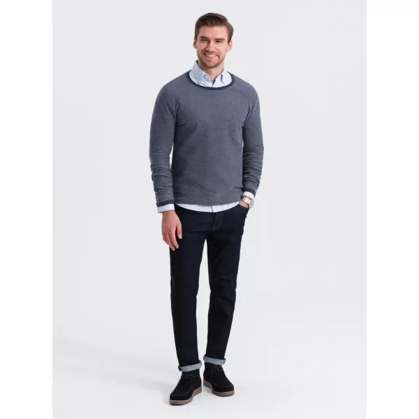  Pánský svetr OMBRE OM-SWSW-0118 NAVY BLUE 