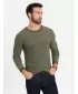 Pánský svetr OMBRE OM-SWSW-0118 OLIVE