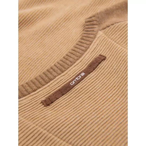  Pánský svetr OMBRE OM-SWSW-0121 BROWN 