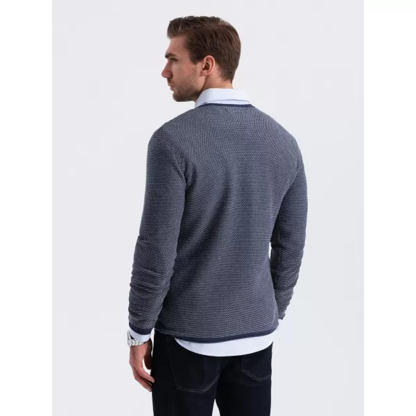  Pánský svetr OMBRE OM-SWSW-0118 NAVY BLUE 