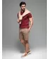 Pánské kraťasy OMBRE OM-SRWS-0122 LIGHT BROWN