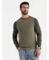 Pánský svetr OMBRE OM-SWSW-0121 OLIVE